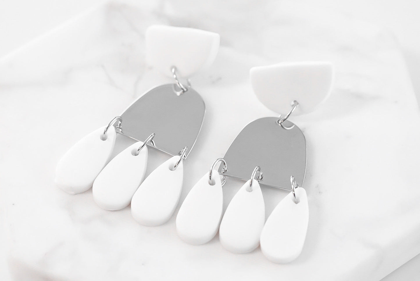 Doris Collection - Silver Ashen Earrings