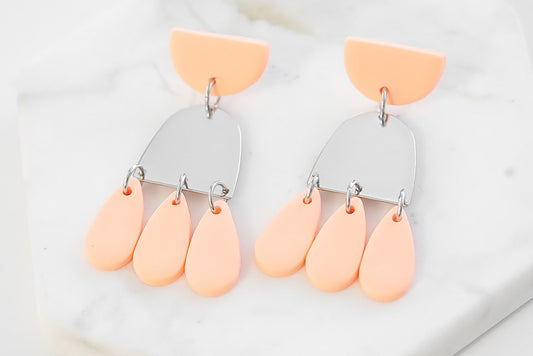 Doris Collection - Silver Sherbet Earrings