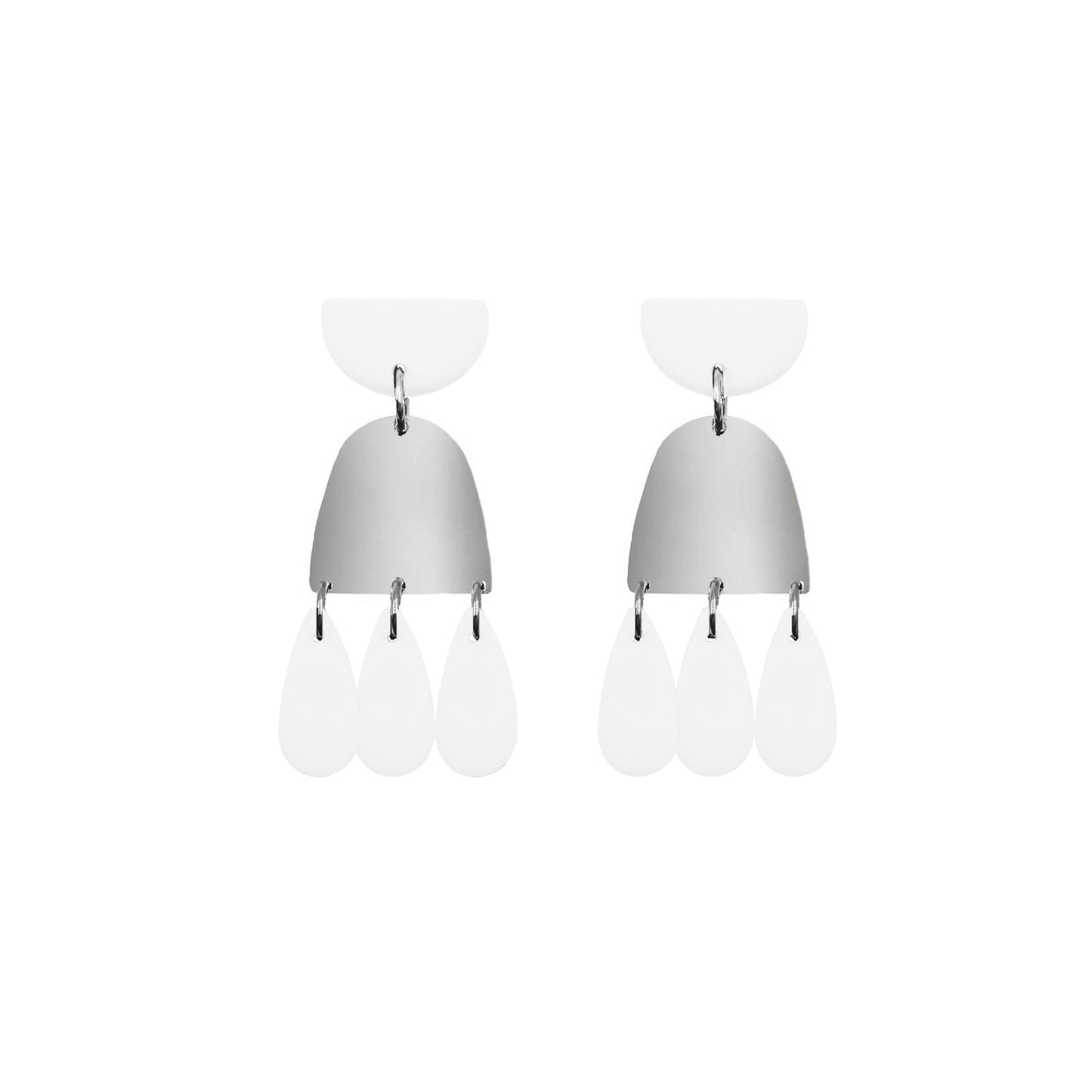 Doris Collection - Silver Ashen Earrings