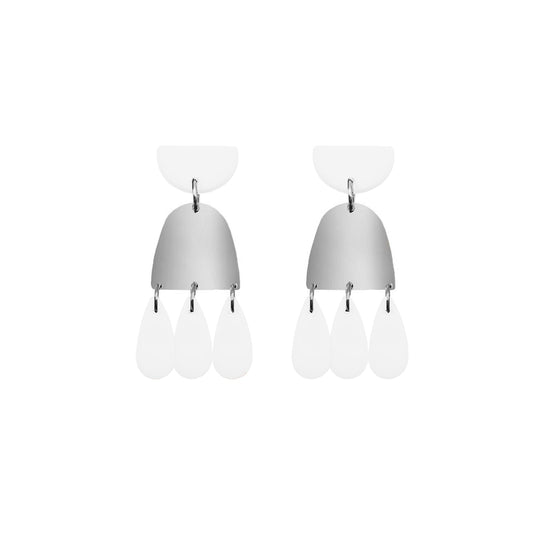 Doris Collection - Silver Ashen Earrings