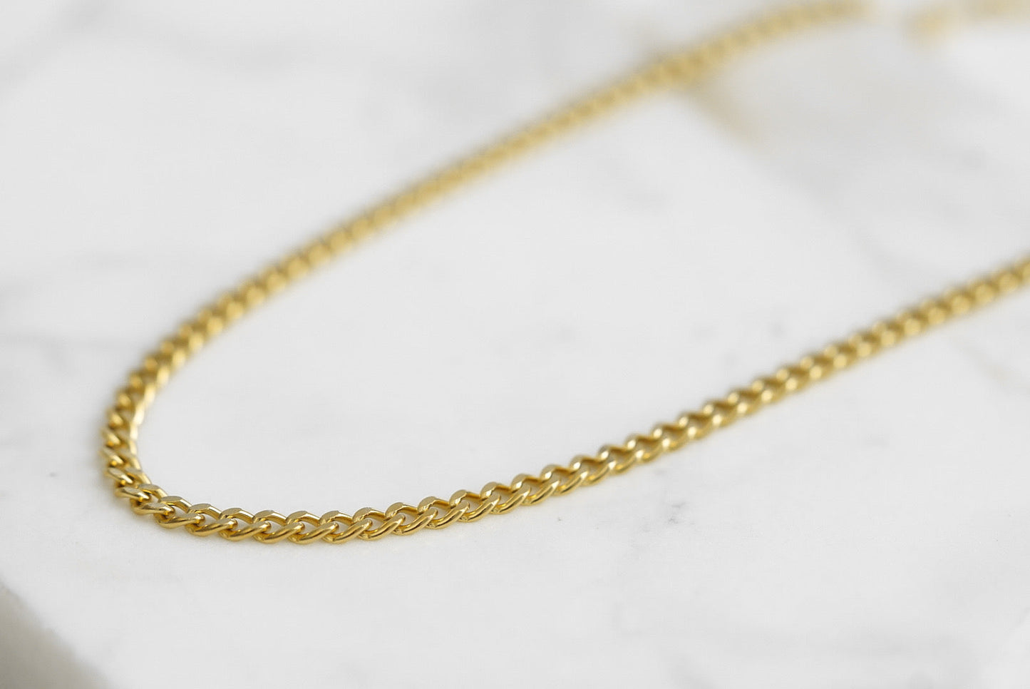 Maker Collection - Gold Curb Necklace Chain