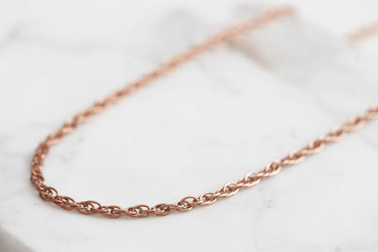 Maker Collection - Rose Gold Twisted Ornate Necklace Chain