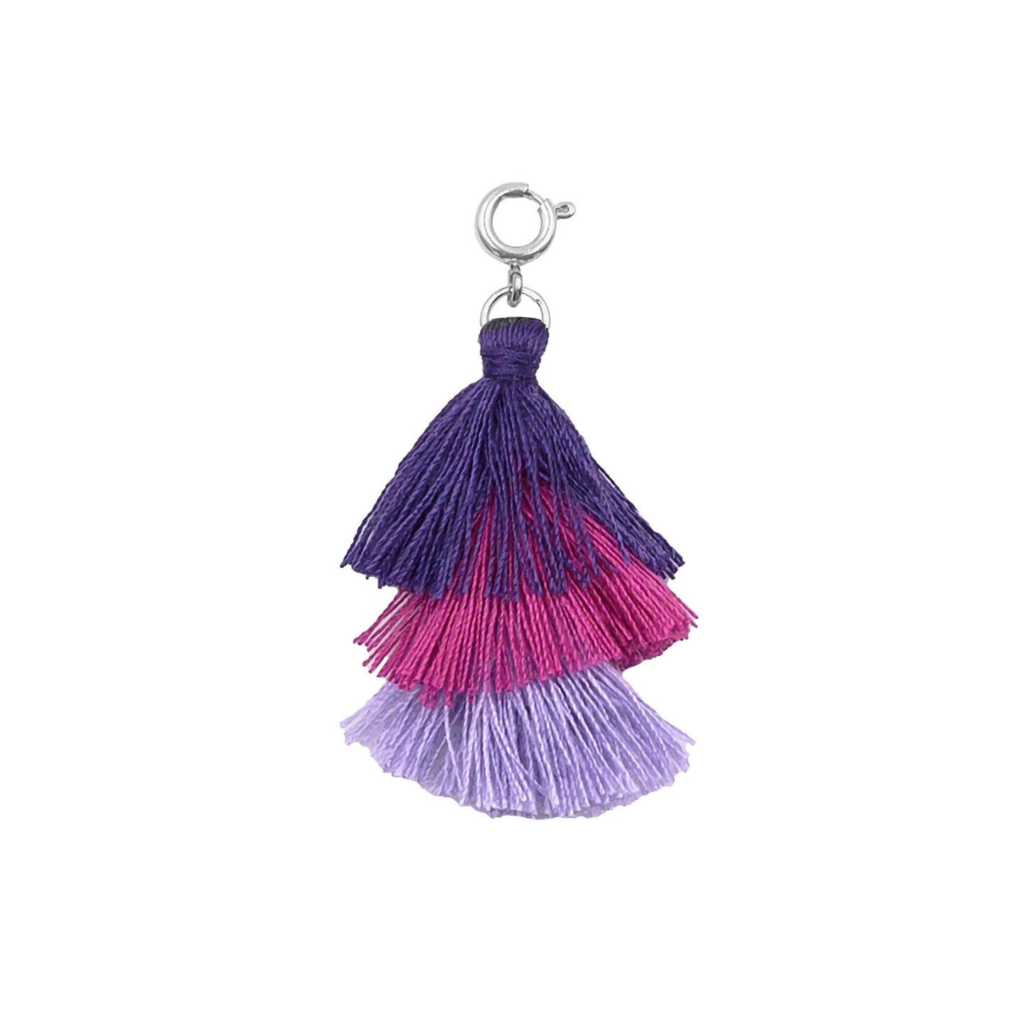 Maker Collection - Silver Aster Triple Tassel Charm