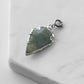 Maker Collection - Silver Green Arrowhead Charm