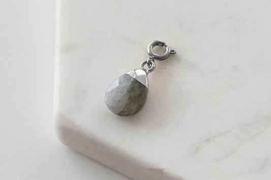 Maker Collection - Silver Haze Dipped Teardrop Charm