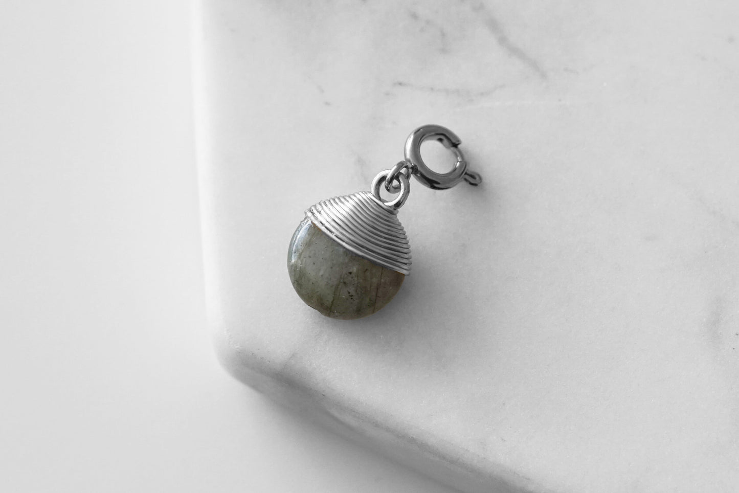 Maker Collection - Silver Haze Wire Wrapped Charm