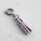 Maker Collection - Silver Mauve Suede Tassel Charm