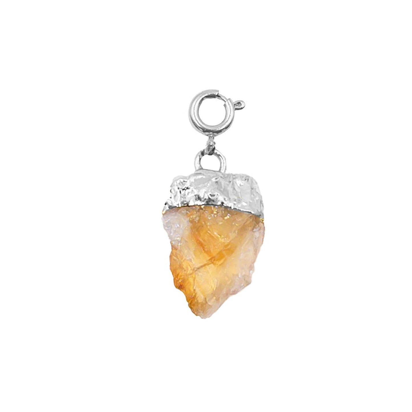 Maker Collection - Silver Sandy Nugget Quartz Charm