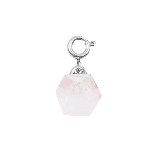 Maker Collection - Silver Quartz Icosahedron Charm