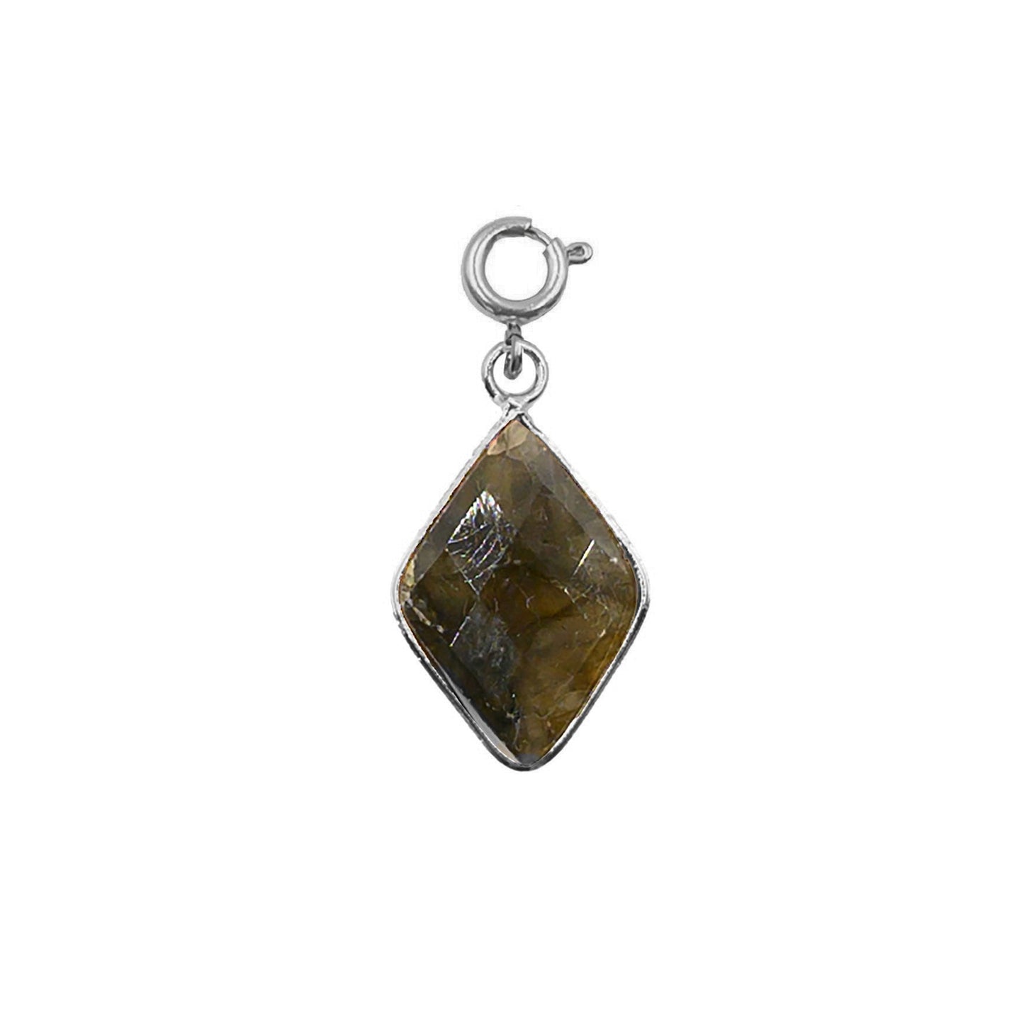 Maker Collection - Silver Smoky Diamond Charm