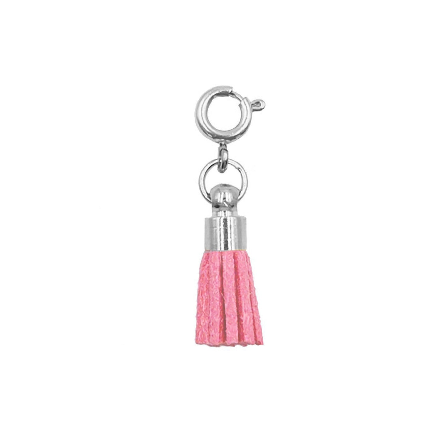 Maker Collection - Silver Scarlet Suede Tassel Charm