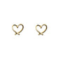 Rosalie Collection - Open Heart Gold Stud Earrings