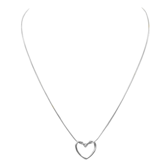 Rosalie Collection - Silver Open Heart Necklace