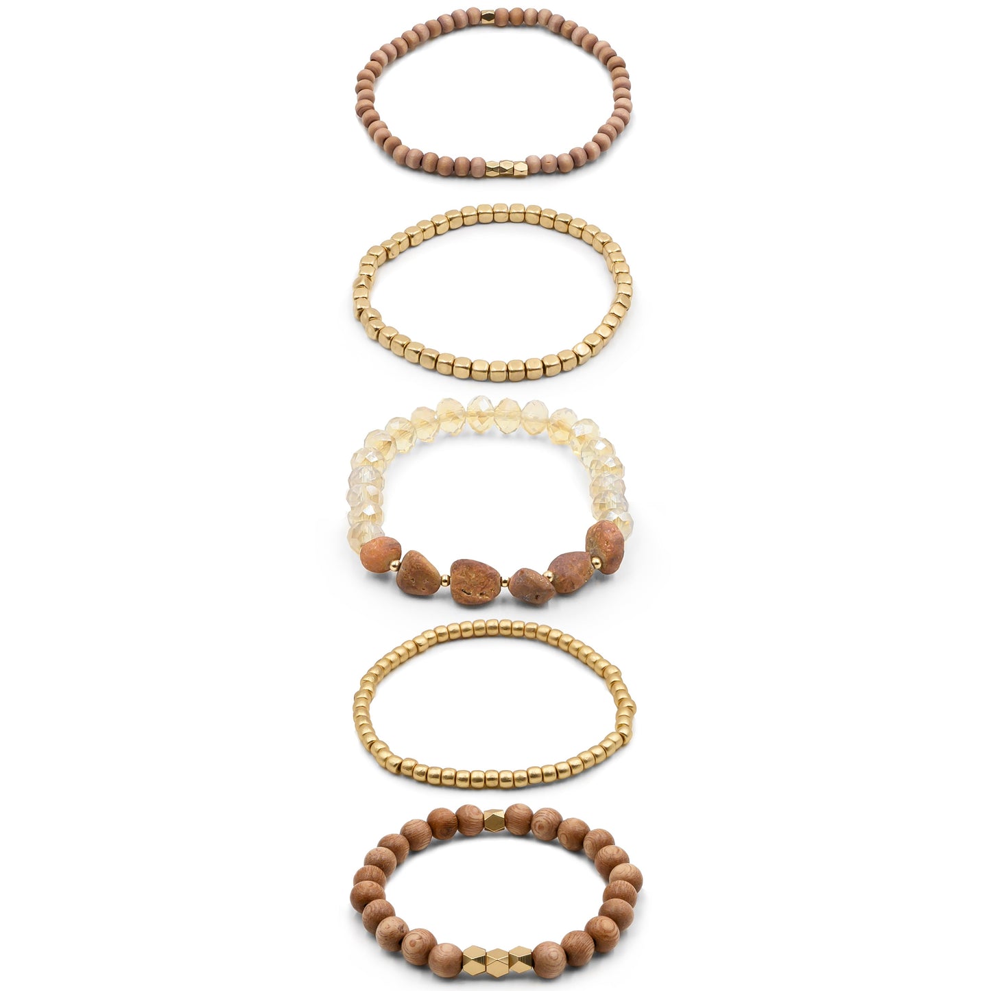 Stacked Collection - Rosewood Bracelet Set