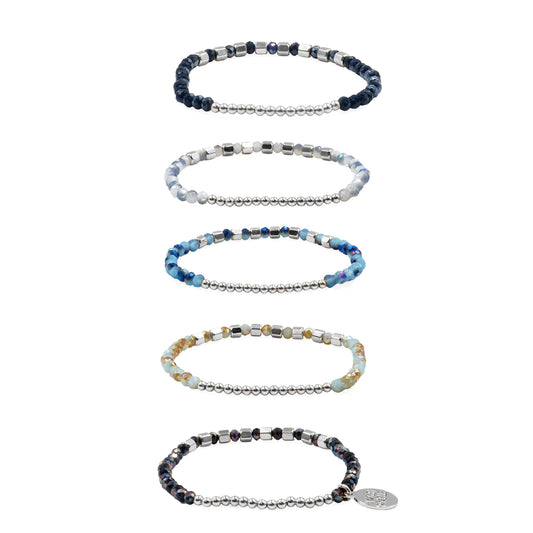 Stacked Collection - Silver Liberty Bracelet Set