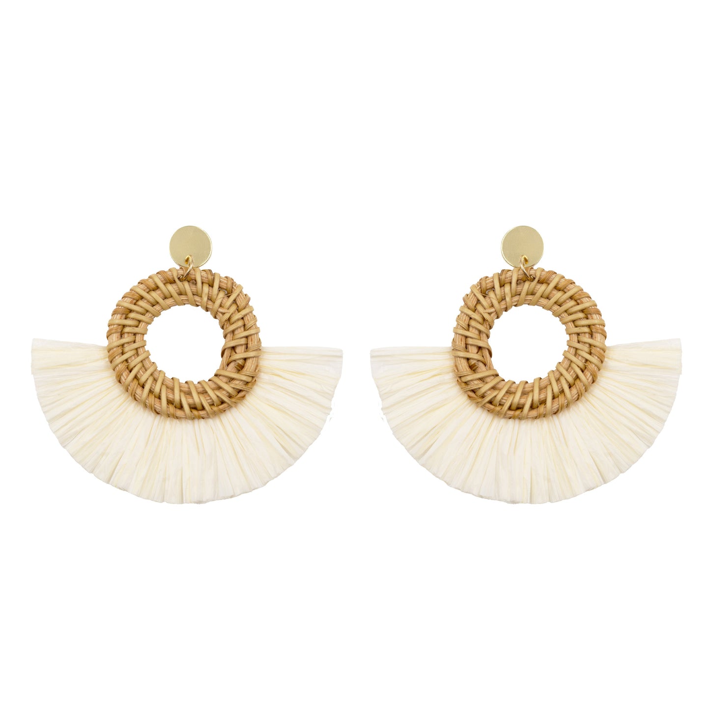 Tide Collection - Circle Rattan Earrings