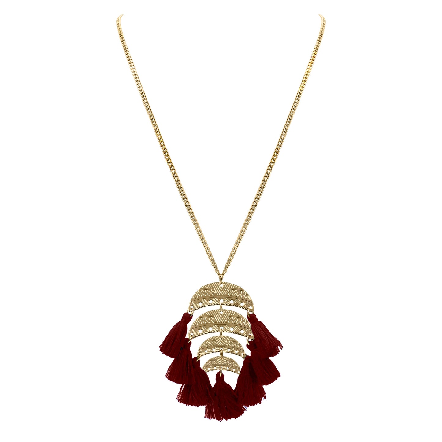 Ximena Collection - Maroon Necklace