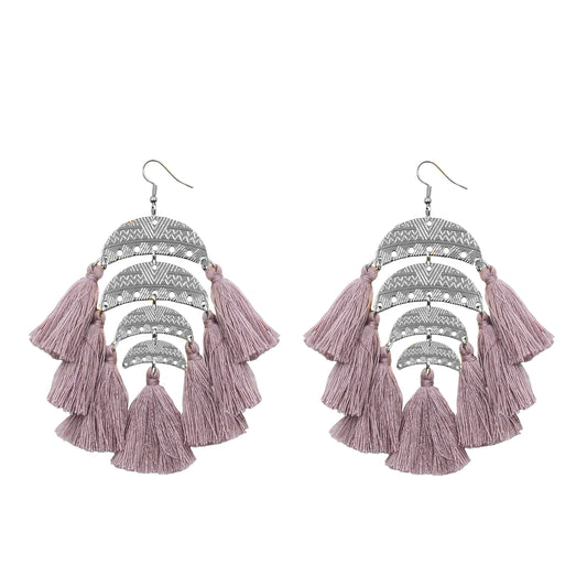 Ximena Collection - Silver Lilac Earrings